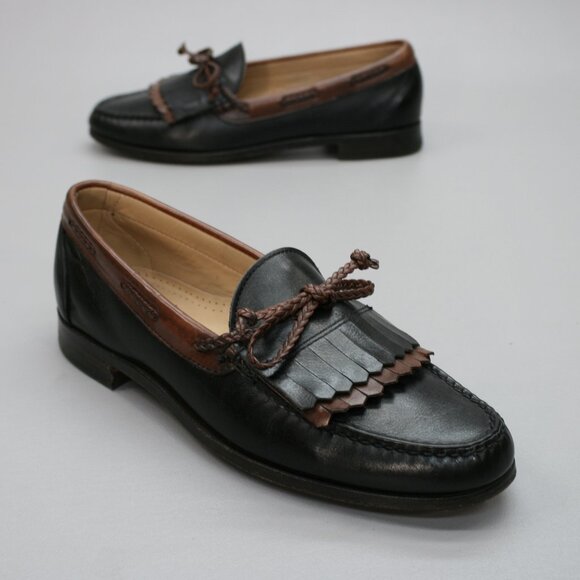 Allen Edmonds Men\'s 10 C Narrow Woodstock Black Brown Kiltie Loafers Shoes - USA main image 5